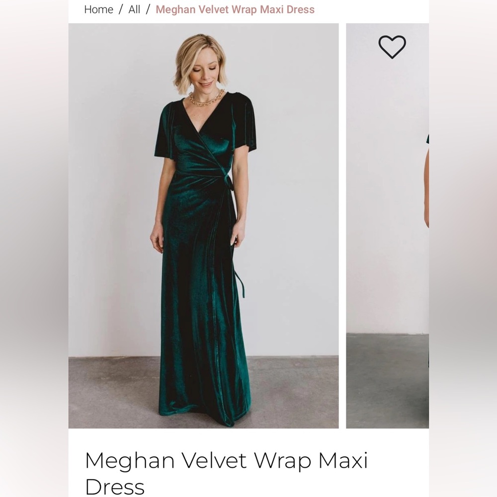 Velvet Wrap Maxi Dress